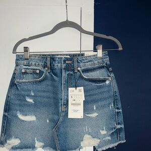 Zara Classic Blue Denim Mini Skirt